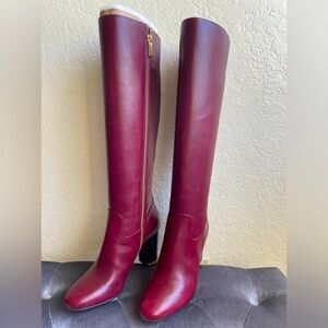 Michael Kors (Brand New Never Worn) women’s Burgundy Leather Heels Boots size7